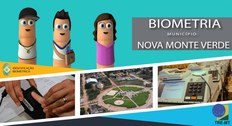 Dedoches da Justiça Eleitoral comunicando a biometria em Nova Monte Verde