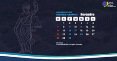 TRE-MT CALENDÁRIO DAS SESSÕES PLENÁRIAS DE NOVEMBRO