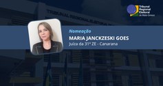 TRE-MT DESIGNAÇÃO DA JUÍZA ELEITORAL ÂNGELA MARIA GOES - CANARANA