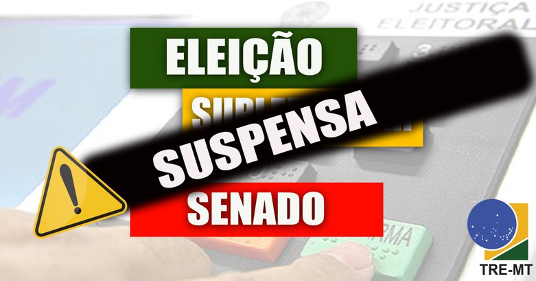 Imagem mostra eleição suplementar senado suspensa