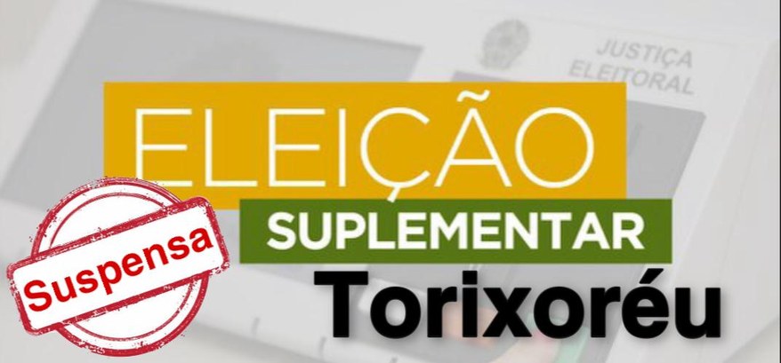 TRE-MT Eleição Suplementar Torixoréu arte mostra eleição suspensa de torixoréu