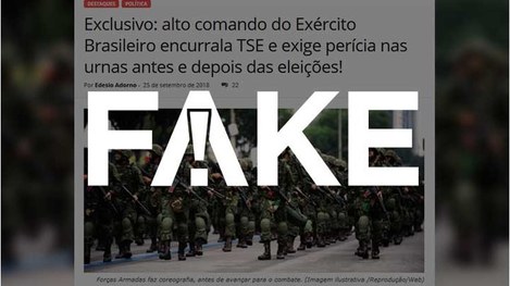 TRE-MT Fake News Forças Armadas