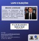 Folder do curso LGPD e Eleições - Promovido pela Escola Judiciária Eleitoral Desembargador Palmy...
