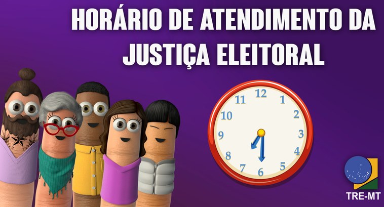 A imagem mostra a esquerda os dedoches da justiça eleitoral e do lado direito um relógio marcand...