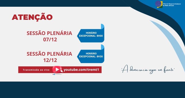 TRE-MT HORÁRIO SESSÃO