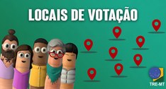 Imagem mostra dedoches da justiça eleitoral e vários locais em gps