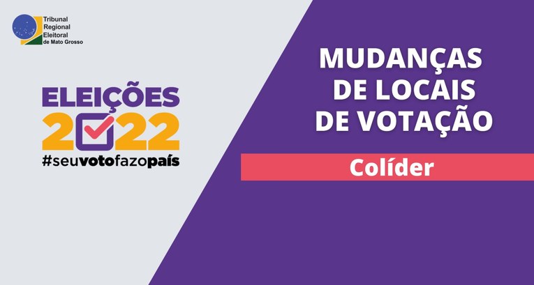 TRE-MT Mudança de local de votação - Colíder 