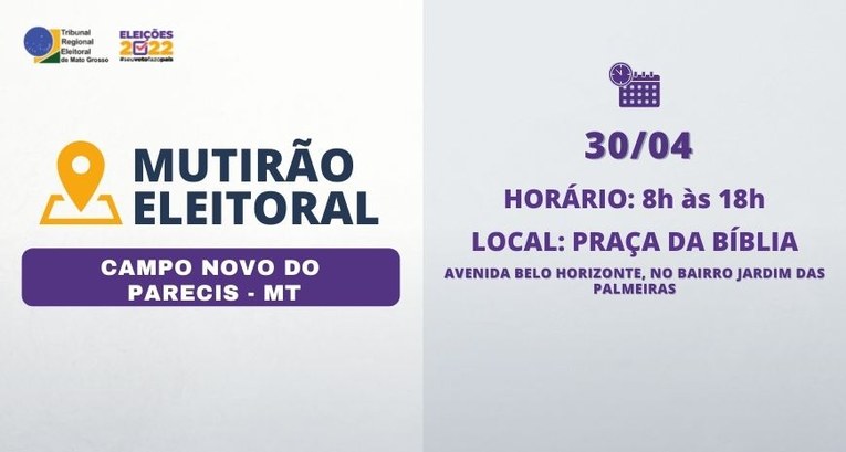 TRE-MT MUTIRÃO EM CAMPO NOVO TRE-MT MUTIRÃO EM CAMPO NOVO