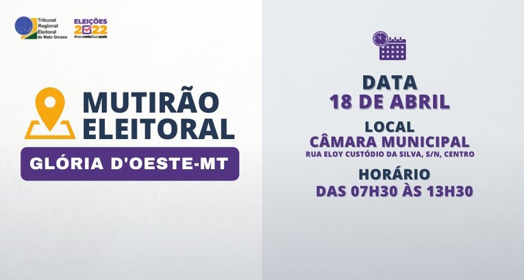 TRE-MT MUTIRÃO GLÓRIA D'OESTE