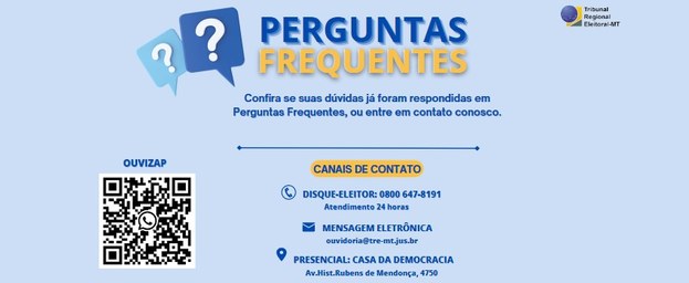 Imagem para página da Ouvidoria em Perguntas Frequentes 2023