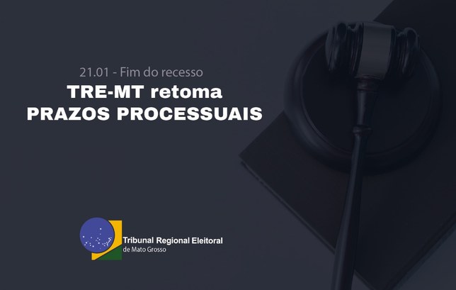 TRE-MT PRAZOS PROCESSUAIS RETOMADOS