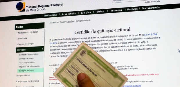 Certidão de Quitação Eleitoral Eletrônica 2016 - Foto: Alair Ribeiro/TRE-MT
