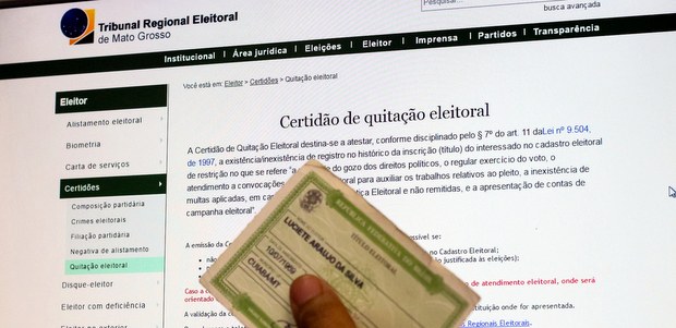 TRE-MT Quitação Eleitoral Eletrônica 2016 Certidão de Quitação Eleitoral Eletrônica 2016 - Foto: Alair Ribeiro/TRE-MT