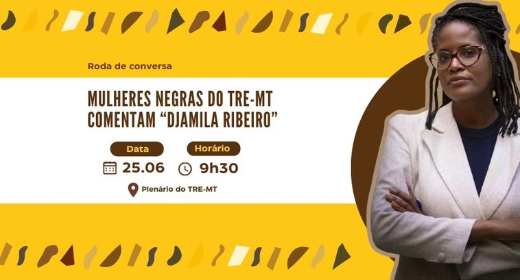 TRE-MT realiza debate sobre obra antirracista de Djamila Ribeiro O Pequeno Manual Antirracista será debatido por servidoras do Tribunal em encontro aberto no ple...